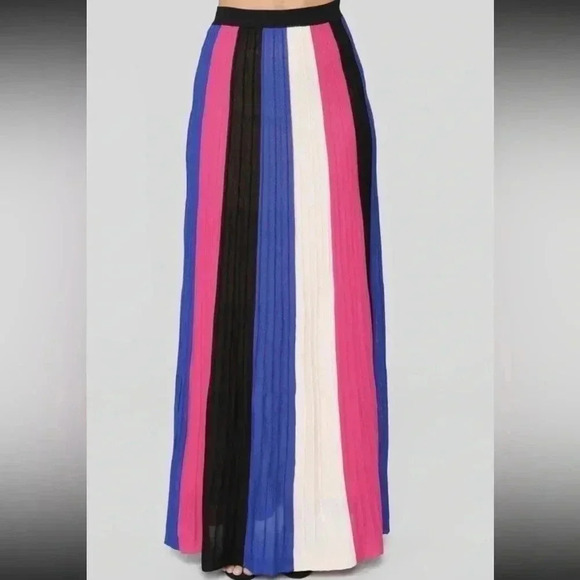 Fashion Nova Innocence Stripe Maxi Skirt S - Picture 2 of 13